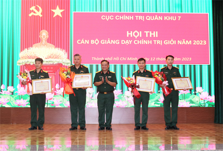 Cục Chính trị Quân khu bế mạc Hội thi Cán bộ giảng dạy chính trị giỏi năm 2023