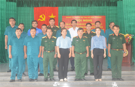 Đảng ủy Quân sự thị xã Hòa Thành, tỉnh Tây Ninh tổng kết 12 năm thực hiện Chỉ thị số 124 của Thường vụ Quân ủy Trung ương