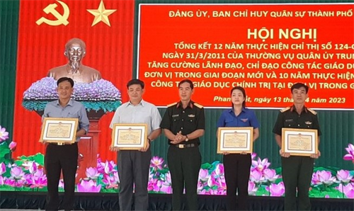 LLVT thành phố Phan Thiết tổng kết 12 năm thực hiện Chỉ thị số 124 của Thường vụ Quân ủy Trung ương