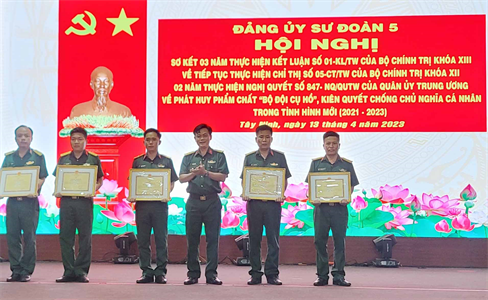 Đảng ủy Sư đoàn 5: Sơ kết 3 năm thực hiện Kết luận 01 của Bộ Chính trị, 2 năm thực hiện Nghị quyết 847 của Quân ủy Trung ương