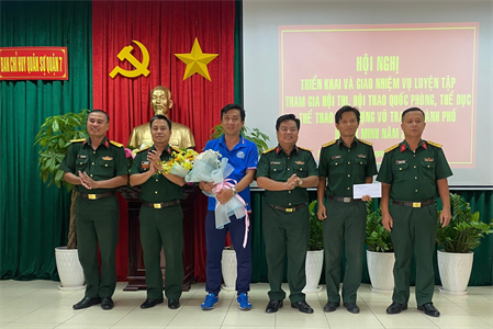 Ban CHQS Quận 7 giao nhiệm vụ tham gia hội thi, hội thao cấp thành phố