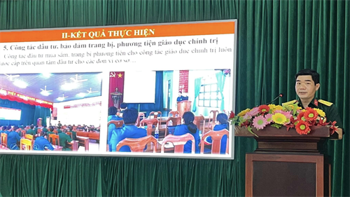 Đảng ủy Quân sự huyện Dầu Tiếng tổng kết 12 năm thực hiện Chỉ thị số 124 của Thường vụ Quân ủy Trung ương