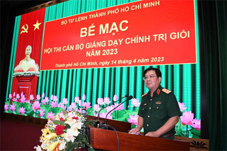 Bộ Tư lệnh TP Hồ Chí Minh bế mạc Hội thi Cán bộ giảng dạy chính trị giỏi năm 2023