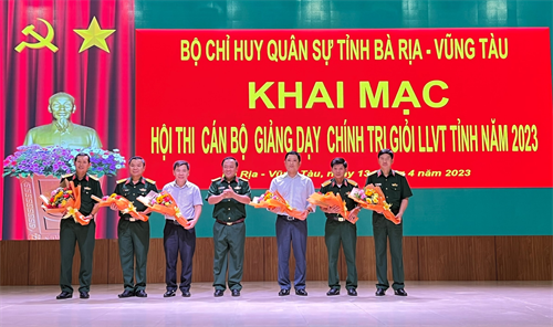Bộ CHQS tỉnh BR-VT: Hội thi cán bộ giảng dạy chính trị giỏi năm 2023