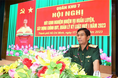 Quân khu 7 rút kinh nghiệm công tác huấn luyện quý 1 năm 2023