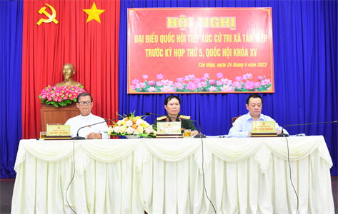 Thượng tướng Nguyễn Tân Cương tiếp xúc cử tri trước Kỳ họp thứ Năm, Quốc hội Khóa XV