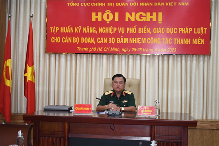 Tổng Cục Chính trị tập huấn kỹ năng, nghiệp vụ phổ biến, giáo dục pháp luật cho cán bộ đảm nhiệm công tác thanh niên 2023