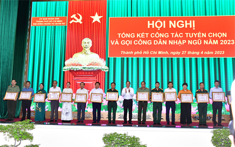 TP.HCM hoàn thành 100% chỉ tiêu gọi công dân nhập ngũ năm 2023