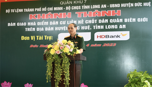 Khánh thành 80 căn nhà Điểm dân cư liền kề chốt dân quân biên giới trên địa bàn huyện Đức Huệ, tỉnh Long An