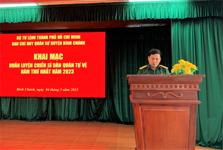 Huyện Bình Chánh khai mạc huấn luyện dân quân tự vệ năm thứ nhất