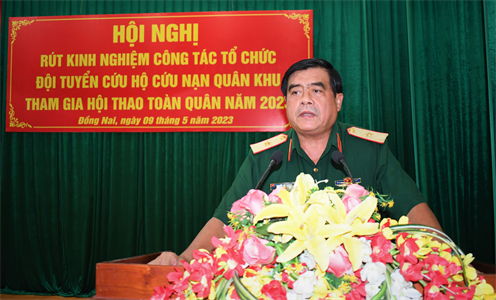 Hội nghị rút kinh nghiệm kết quả tham gia Hội thao Cứu hộ - Cứu nạn  toàn quân năm 2023.