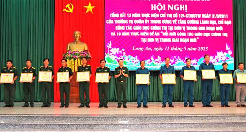 Đảng ủy Quân sự tỉnh Long An tổng kết 12 năm thực hiện Chỉ thị 124 của Quân ủy Trung ương