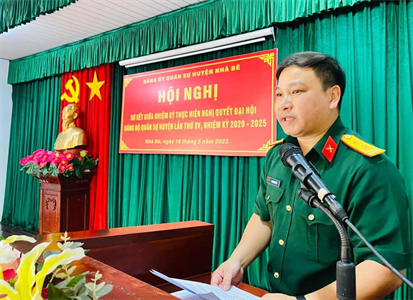 Đảng ủy Quân sự huyện Nhà Bè tổ chức Hội nghị giữa nhiệm kỳ
