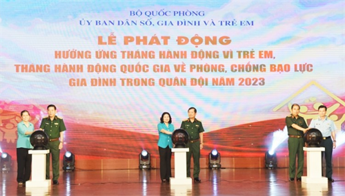 Bộ Quốc phòng tổ chức phát động hưởng ứng Tháng hành động vì trẻ em và Tháng hành động quốc gia về phòng, chống bạo lực gia đình