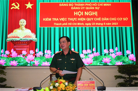Quân ủy Trung ương kiểm tra thực hiện quy chế dân chủ cơ sở Đảng ủy quân sự Bộ Tư lệnh thành phố Hồ Chí Minh