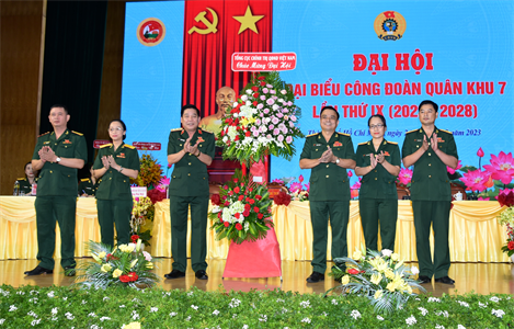 Khai mạc Đại hội đại biểu Công đoàn Quân khu 7 lần thứ IX (2023 – 2028)