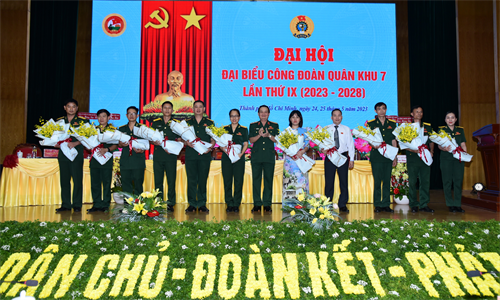 Đại hội đại biểu Công đoàn Quân khu 7 lần thứ IX thành công tốt đẹp