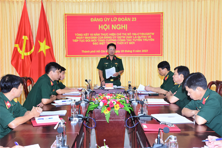 Đảng ủy Lữ đoàn 23 tổng kết 15 năm thực hiện Chỉ thị số 154 của Thường vụ Đảng ủy Quân sự TW