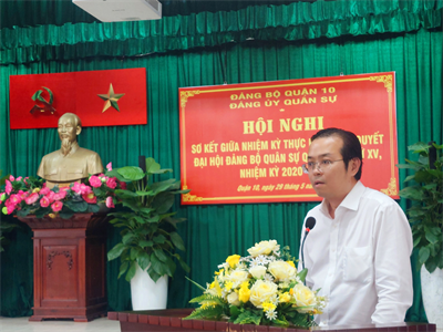 Đảng bộ Quân sự Quận 10 sơ kết giữa nhiệm kỳ 2020 - 2025