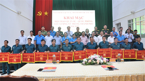 Thành phố Thủ Dầu Một, tỉnh Bình Dương khai mạc Hội thao quân sự - quốc phòng năm 2023