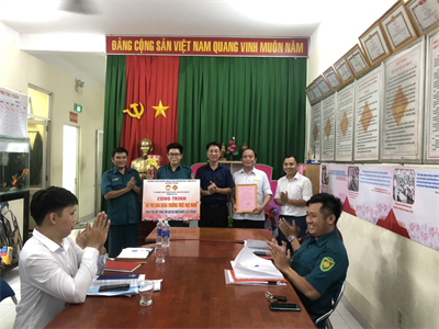 LLVT phường Hiệp Tân thực hiện công trình “Hỗ trợ dân quân thường trực học nghề”