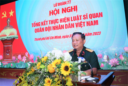 Lữ đoàn 77 tổng kết thực hiện Luật Sĩ quan QĐND Việt Nam
