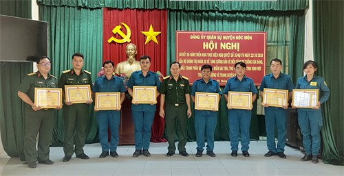 Đảng ủy Quân sự huyện Hóc Môn tổ chức Sơ kết 05 năm thực hiện Nghị quyết số 35-NQ/TW của Bộ Chính trị khoá XII.