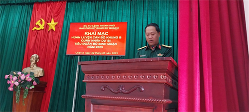 Ban CHQS Quận 8 khai mạc huấn luyện quân nhân dự bị