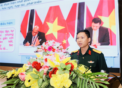 Sĩ quan trẻ năng động, nhiệt huyết