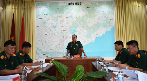 Quân khu kiểm tra kết quả thực hiện nhiệm vụ  6 tháng đầu năm 2023 tại Lữ đoàn Công binh 25