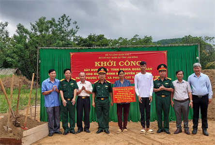 Huyện Cát Tiên, tỉnh Lâm Đồng khởi công xây dựng nhà tình nghĩa quân – dân