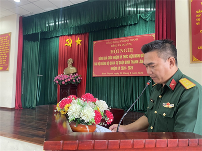 Đảng ủy Quân sự quận Bình Thạnh hội nghị giữa nhiệm kỳ