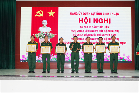 Đảng ủy Quân sự tỉnh Bình Thuận sơ kết 5 năm thực hiện Nghị quyết số 24 và Nghị quyết số 29 của Bộ Chính trị