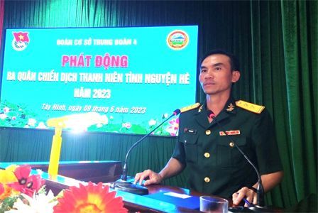 Đoàn Cơ sở Trung đoàn 4 ra quân Chiến dịch Thanh niên tình nguyện hè năm 2023