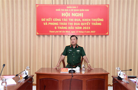 Khối thi đua 4 cơ quan Quân khu sơ kết 6 tháng đầu năm 2023