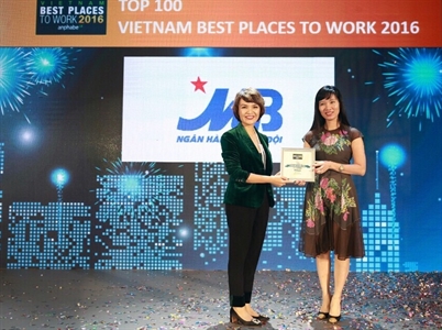 MB vào TOP 5 nơi làm việc tốt nhất Việt Nam trong ngành tài chính – ngân hàng
