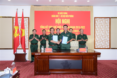 Tổng kết quy chế phối hợp giữa Bộ Tư lệnh Quân khu 7 và Bộ Tư lệnh Bộ đội Biên phòng