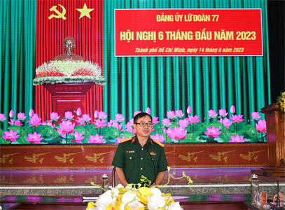 Đảng ủy Lữ đoàn 77 hội nghị 6 tháng đầu năm 2023