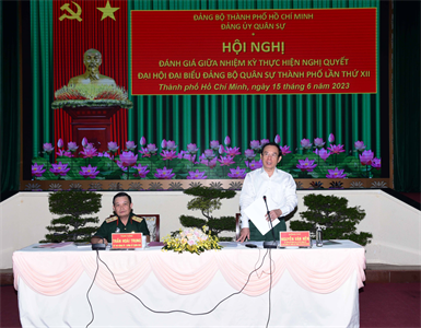 Đảng ủy quân sự Thành phố Hồ Chí Minh hội nghị đánh giá giữa nhiệm kỳ