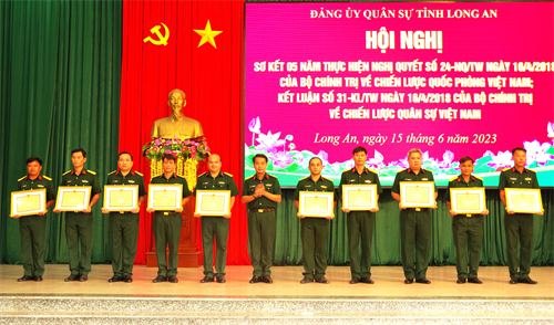Đảng ủy Quân sự tỉnh Long An sơ kết 5 năm thực hiện Chiến lược quốc phòng Việt Nam