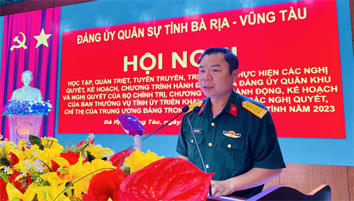 Đảng ủy Quân sự tỉnh Bà Rịa-Vũng Tàu quán triệt các nghị quyết, chương trình hành động, kế hoạch của Đảng ủy Quân khu và Tỉnh ủy