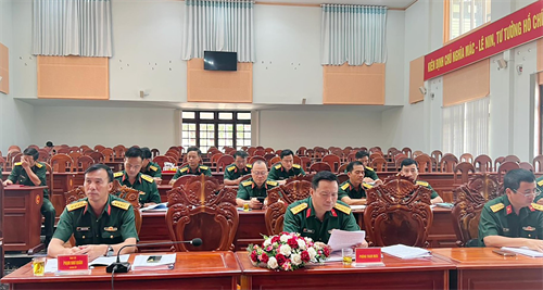 Cụm thi đua cơ quan Bộ CHQS tỉnh Bình Phước sơ kết thi đua 6 tháng đầu năm 2023