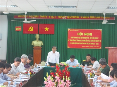 Quận ủy quận 7 tổ chức Hội nghị sơ kết năm đầu thực hiện Nghị quyết 09