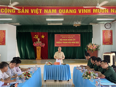 Đảng ủy Quân sự huyện Củ Chi hội nghị phiên 6 tháng đầu năm 2023