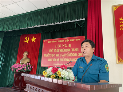 Quận Bình Thạnh: Rút kinh nghiệm 1 năm thực hiện Quy chế công tác quản lý tư tưởng quân nhân