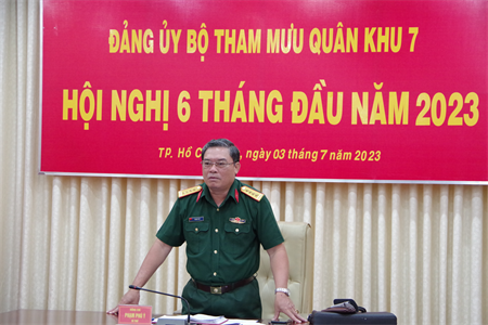 Đảng ủy Bộ Tham mưu hội nghị phiên 6 tháng đầu năm 2023