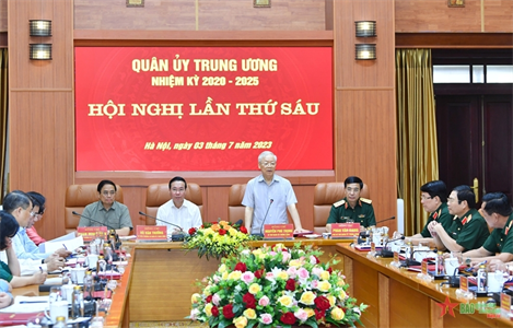 Phát biểu của đồng chí Tổng Bí thư Nguyễn Phú Trọng, Bí thư Quân ủy Trung ương tại Hội nghị Quân ủy Trung ương 6 tháng đầu năm 2023