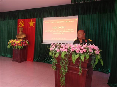 Đảng ủy, Ban CHQS huyện Đồng Phú sơ kết nhiệm vụ quân sự quốc phòng 6 tháng đầu năm 2023