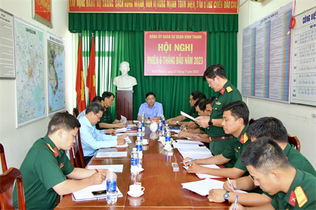 Đảng ủy Quân sự quận Bình Thạnh hội nghị phiên 6 tháng đầu năm 2023