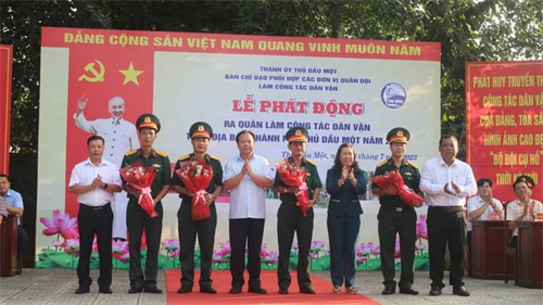 Thành phố Thủ Dầu Một, tỉnh Bình Dương ra quân làm công tác dân vận năm 2023